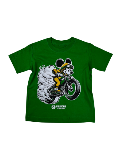 Koszulka Dziecięca Zielona Mycha Retro.png